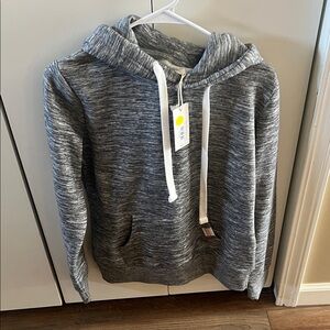 M NWT Reflex Gray Marled Hooded Sweatshirt hoodie New! Super soft!